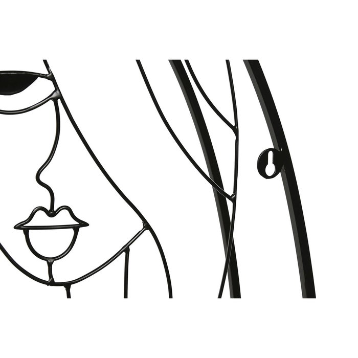 DKD Home Decor Estantería de Pared Chicas Negro y Natural