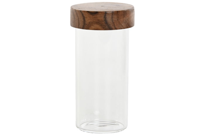 DKD Home Decor Set de 6 Especieros de Acacia e Inox Natural