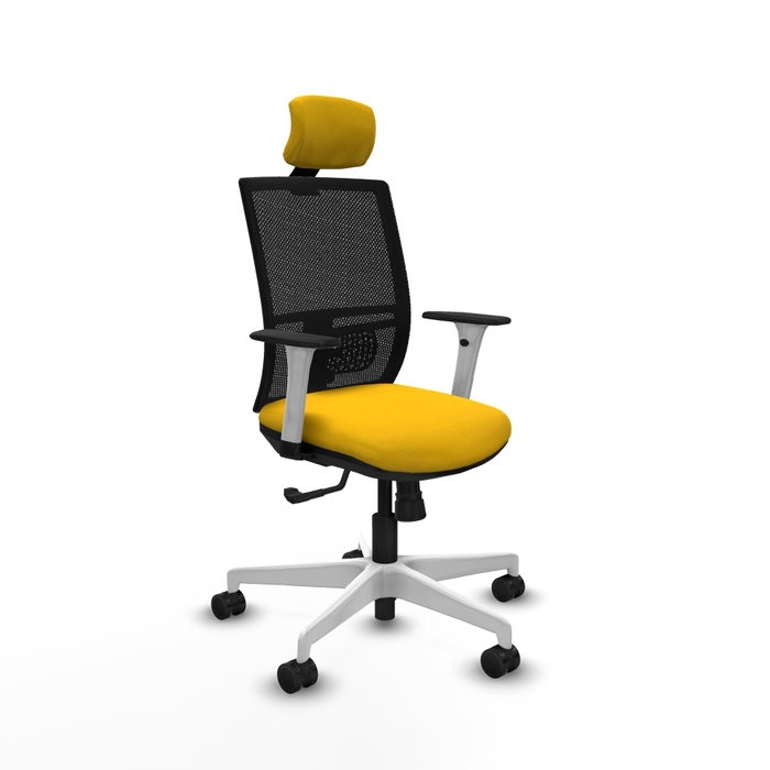 PIQUERAS Y CRESPO Silla de oficina Yunquera con mecanismo Sincro, Amarillo y Negro PIQUERAS Y CRESPO Silla de oficina Yunquera con mecanismo Sincro, Amarillo y Negro