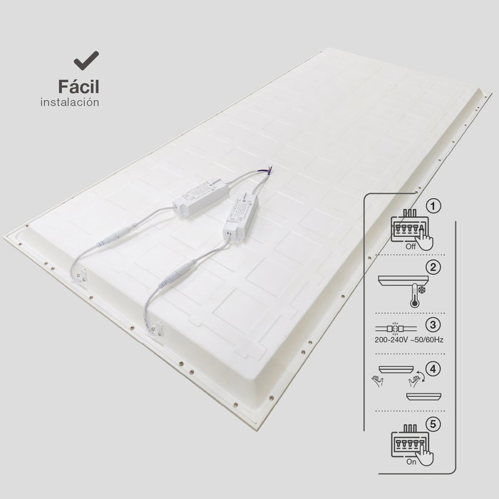 GSC Evolution Panel empotrable LED Luena 119,5x59,5cm 60W 6000K Blanco