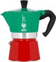 Bialetti Moka Express Italia Tricolore 3 tazas, Verde/Rojo