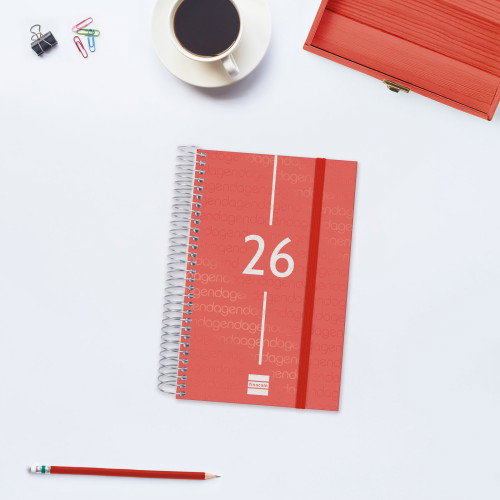 Finocam Agenda E5-117x181 mm 1Dp Tapa Pp Rojo 2026 Espiral Finocam Agenda E5-117x181 mm 1Dp Tapa Pp Rojo 2026 Espiral