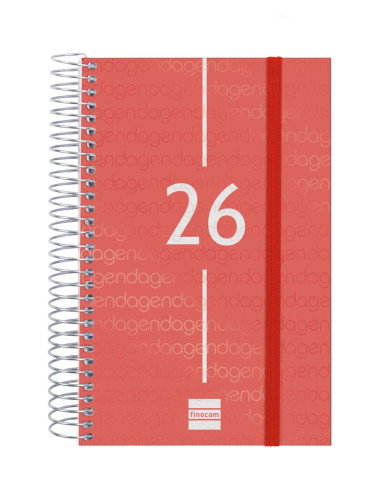 Finocam Agenda E5-117x181 mm 1Dp Tapa Pp Rojo 2026 Espiral Finocam Agenda E5-117x181 mm 1Dp Tapa Pp Rojo 2026 Espiral