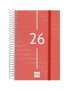 Finocam Agenda E5-117x181 mm 1Dp Tapa Pp Rojo 2026 Espiral