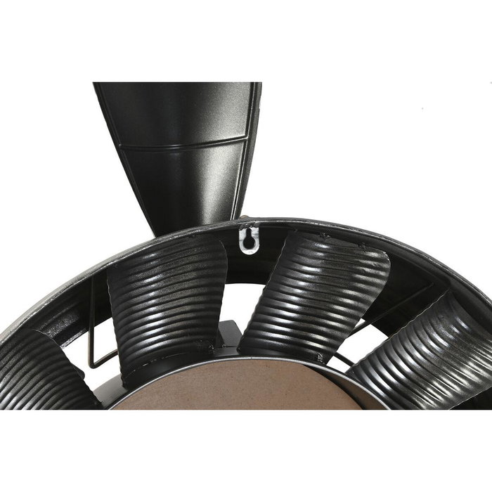 DKD Home Decor Reloj de Pared Vintage Bolai avion 25 Plateado Dorado 24 x 120 x 133 cm