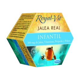 Dietisa Royal Vit Infantil Defensas 20 viales - Complemento alimenticio con jalea real, vitaminas y equinácea para niños