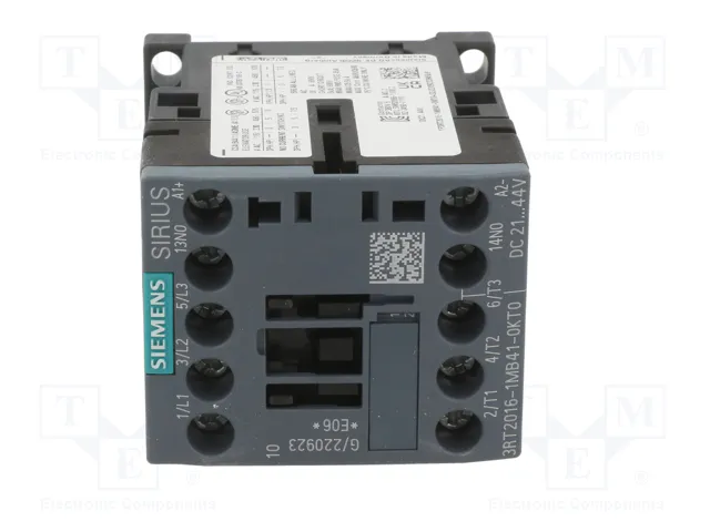 SIEMENS 3RT2016-1MB41-0KT0 Contactor 3-polar 9A 24VDC SIEMENS 3RT2016-1MB41-0KT0 Contactor 3-polar 9A 24VDC