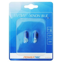 M-Tech W5W 12V 5W Xenon Blue Bombilla Wedge Blister MTECPTZXB12-02B