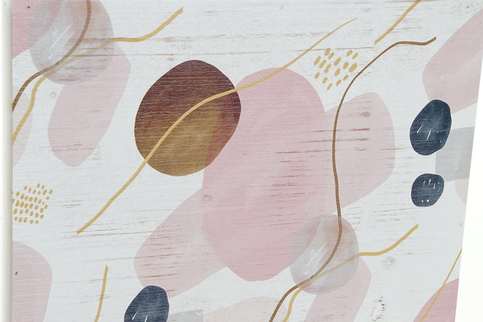 DKD Home Decor Cuadro Urban Multicolor Amarillo Madera 30 x 30 x 3 cm (6 Unidades)