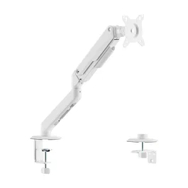 Aisens DT32TSR-435 Soporte de Mesa para Monitor/TV 17-32" con Contrapeso, Giratorio e Inclinable hasta 9kg, VESA 100x100, Blanco