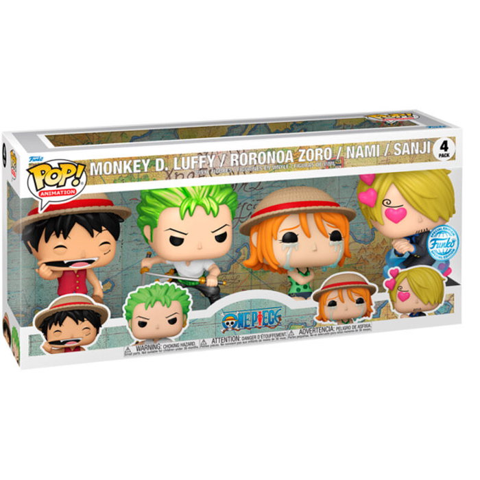 FUNKO Blister 4 figuras POP One Piece Exclusive