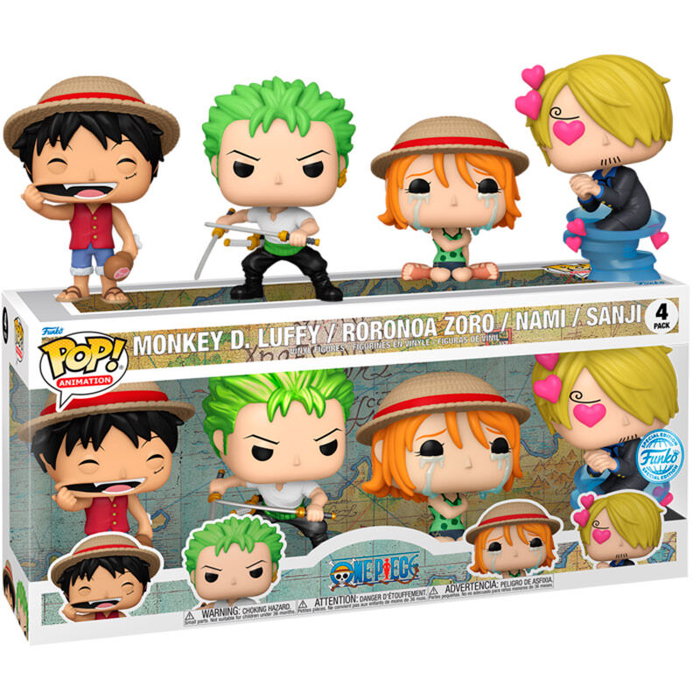 FUNKO Blister 4 figuras POP One Piece Exclusive