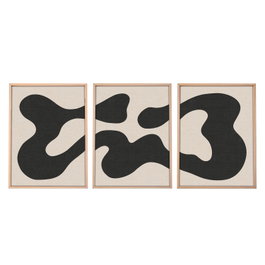 Wallity Huhu199 Cuadro Decorativo Enmarcado MDF (3 Piezas) 50 x 70 cm