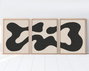 Wallity Huhu199 Cuadro Decorativo Enmarcado MDF (3 Piezas) 50 x 70 cm