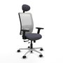 PIQUERAS Y CRESPO Silla de oficina Zulema Gris oscuro/Blanco