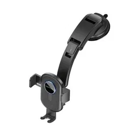 Vention Soporte Coche KSCB0 Negro para Smartphone con Ventosa Ajustable y Giratorio