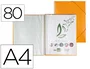 Liderpapel Carpeta Escaparate Naranja con Espiral y 80 Fundas Din A4