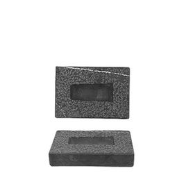 Summa Premium Supiedra Posacorcho Negro, 10x7 cm, Complemento de Vajilla de Piedra Natural Hecho a Mano (Set de 3)