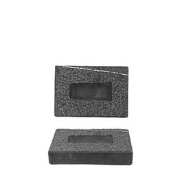 Summa Premium Posacorcho de Piedra Natural Negro - 10x7 cm (Set de 3)