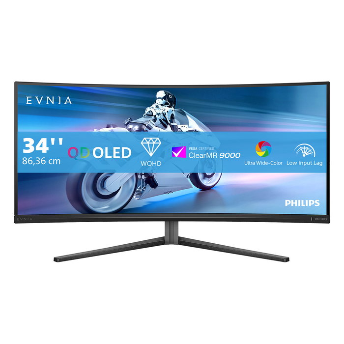 Philips Evnia 34M2C6500 Monitor Gaming Curvo QD-OLED 34" (86,4 cm) WQHD 3440x1440, 175 Hz, 0.03 ms, FreeSync Premium Pro, HDR400 True Black, Gris Philips Evnia 34M2C6500 Monitor Gaming Curvo QD-OLED 34" (86,4 cm) WQHD 3440x1440, 175 Hz, 0.03 ms, FreeSync Premium Pro, HDR400 True Black, Gris