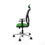 PIQUERAS Y CRESPO Silla de oficina Motilla con mecanismo Sincro/Traslack, Verde y Gris