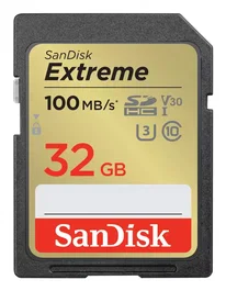 SanDisk SDSDXVT-032G-GNCI2 - Tarjeta de memoria Flash SDHC 32 GB Clase 10 U3 V30 (hasta 100 MB/s) - Color Negro/Dorado - Pack de 2