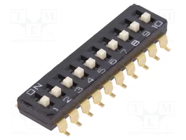 Aratas (Formerly Omron Components) Interruptor DIP-SWITCH A6S-H de 10 secciones