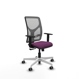 PIQUERAS Y CRESPO Silla de oficina Motilla con mecanismo Sincro, Morado y Gris