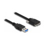 DeLOCK Cable USB 3.0 Tipo A a Micro-B con tornillos 1 m Negro