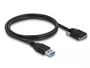 DeLOCK Cable USB 3.0 Tipo A a Micro-B con tornillos 1 m Negro