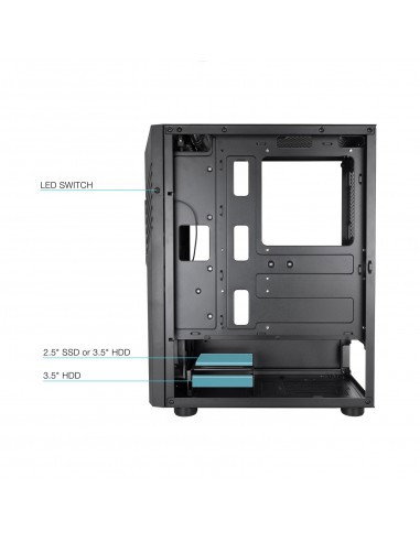 Tooq TQGCC102-B BIOHAZARD Caja Semitorre Gaming Negra Tooq TQGCC102-B BIOHAZARD Caja Semitorre Gaming Negra
