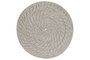 DKD Home Decor Individual Ratan Bambu Blanco y Natural 34x34x1,5 cm