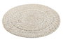 DKD Home Decor Individual Ratan Bambu Blanco y Natural 34x34x1,5 cm