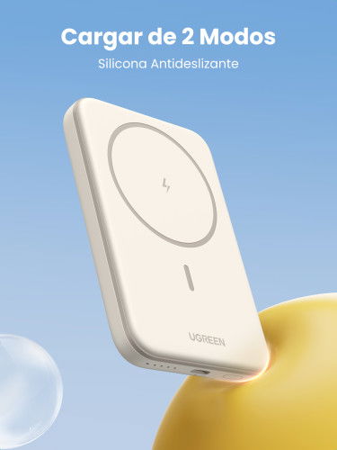 UGREEN 25207 Batería Externa 5000 mAh Cargador Inalámbrico Magnético PD15W USB-C Negro