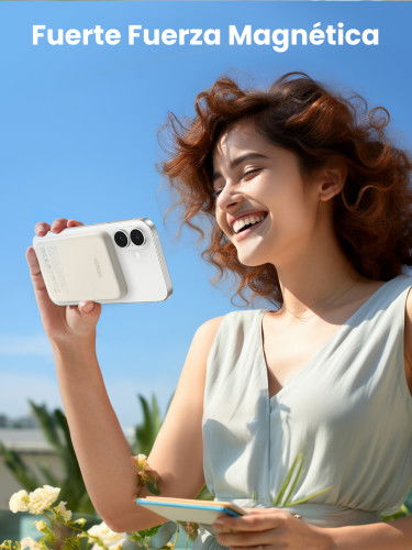 UGREEN 25207 Batería Externa 5000 mAh Cargador Inalámbrico Magnético PD15W USB-C Negro