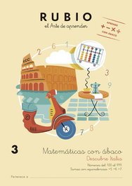 Cuaderno Rubio A4 Matematicas Con Abaco 3 - Descubre Italia (5-6 Años) (Set de 5)