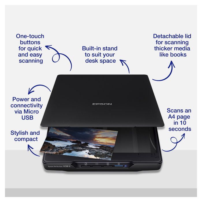 Epson Perfection V39II Escáner de Cama Plana Negro