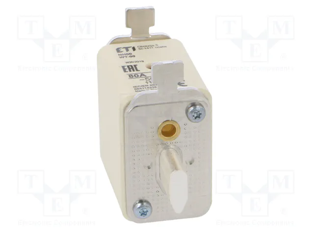 ETI POLAM Fusible NH00 de Cerámica Industrial 80A 500VAC