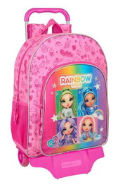 Mochila Escolar con Ruedas Rainbow High Shine Multicolor 33 x 42 x 14 cm