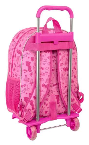 Mochila Escolar con Ruedas Rainbow High Shine Multicolor 33 x 42 x 14 cm