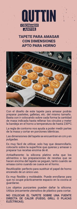 Quttin Tapete de Horno de Silicona 30x40 cm (Pack de 24)</div>