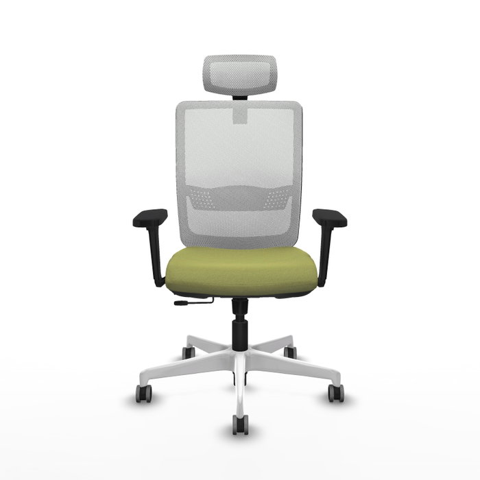 PIQUERAS Y CRESPO Silla de oficina Haches con mecanismo Sincro/Traslack, Verde oliva y Blanco PIQUERAS Y CRESPO Silla de oficina Haches con mecanismo Sincro/Traslack, Verde oliva y Blanco