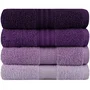 Juego de 4 Toallas de Mano 50 x 90 cm Morado - HOB8681181150375