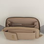 Zoozie Bags Bolsa de teléfono de cuero con billetera y tarjetero, bandolera, color visón