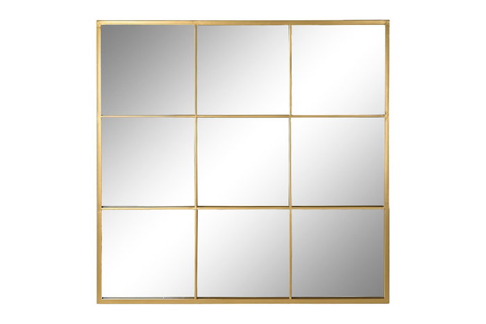 DKD Home Decor Anxi Espejos Loft Dorado Hierro y Cristal 90 x 90 x 2 cm (2 Unidades) DKD Home Decor Anxi Espejos Loft Dorado Hierro y Cristal 90 x 90 x 2 cm (2 Unidades)