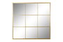 DKD Home Decor Anxi Espejos Loft Dorado Hierro y Cristal 90 x 90 x 2 cm (2 Unidades)