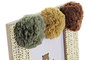 DKD Home Decor Marco Foto 10x15 Kids Leon Pompon Natural Multicolor 16x21x1 cm (6 Unidades)
