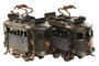 DKD Home Decor Vehiculo Decoracion Vintage Plateado Dorado Metal 3.5 x 6.5 x 9 cm (12 Unidades)