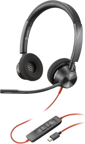 HP Poly Blackwire 3320 USB-C Auriculares Estéreo Negro con Adaptador USB-C/A HP Poly Blackwire 3320 USB-C Auriculares Estéreo Negro con Adaptador USB-C/A