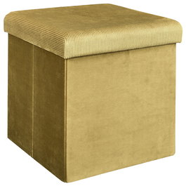 Home Deco Factory Caja-puf Plegable Amarillo Giulia